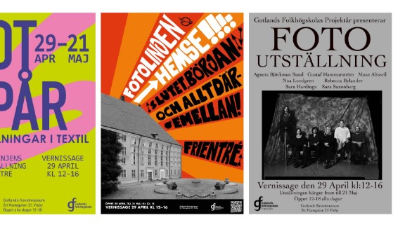 Vernissage: slututställningar för foto- och textillinjerna