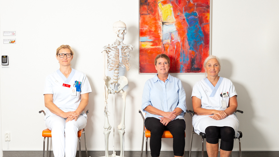 The staff at Burträsk Hälsocentral are uniformly brilliant. From left, Ranja Bjurman, Sissel Wold, and Birgitta Pettersson.