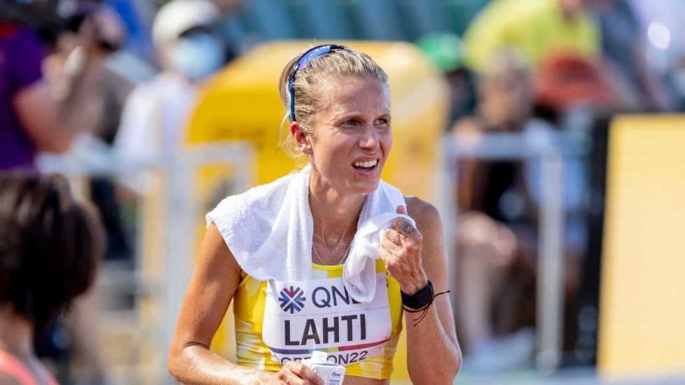 Sarah Lahti står över kvällens 5|000 meter i EM i München. Arkivbild.