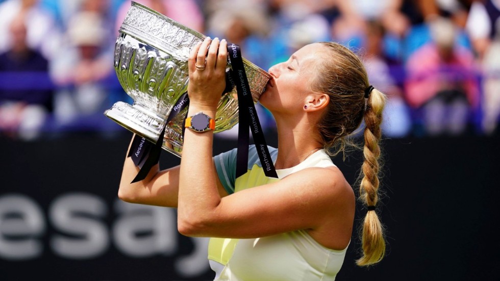 Petra Kvitova fick bästa möjliga uppladdning inför Wimbledon.