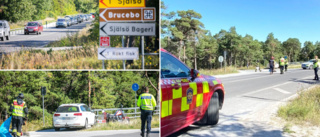 Olycka på Lummelundsväg • En bil och två motorcyklar inblandade • Två till sjukhus