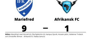 Mariefred utklassade Afrikansk FC på hemmaplan