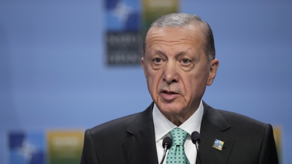 Turkiets president Recep Tayyip Erdogan kommer med ett nytt uttalande riktat mot Sverige gällande Natoprocessen. Arkivbild