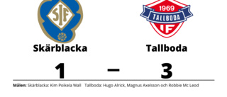 Tallboda vann mot Skärblacka - trots underläge i halvtid