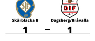 Oavgjort för Dagsberg/Bråvalla borta mot Skärblacka B