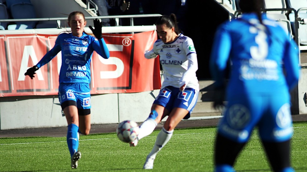 Irma Cajlakovic klipper till – i försäsongsmötet med IFK Kalmar för en månad sedan.