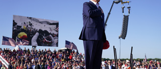 Trump bedyrar oskuld vid valmöte i Waco