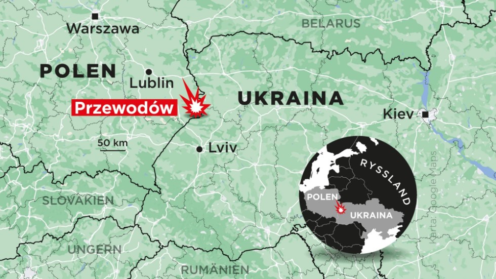 En robot slog under tisdagen ned i den lilla byn Przewodów i Polen nära den ukrainska gränsen.