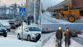 Ishalka och trafikproblem – snön kom till Eskilstuna ✓Polisens uppmaning ✓Så länge ska det snöa