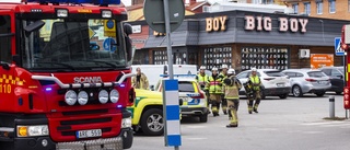 Trafikolycka i centrala Piteå – lastbil påkörd bakifrån