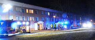 Brand i cykelförråd i flerfamiljshus i Hageby