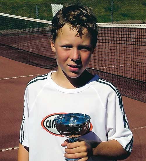 Viktor Odenbrink vann JSM i tennis för tolvåringar i Båstad.