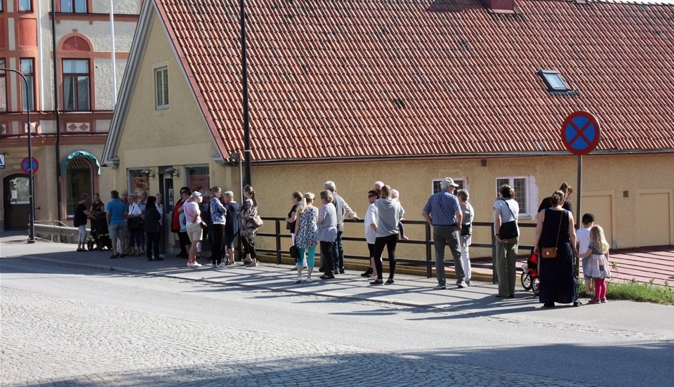 Det var kö strax innan öppningsdag i går. Foto: Lars-Göran Bexell