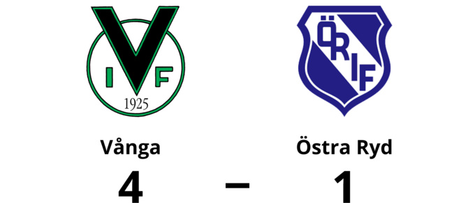 Seger för Vånga med 4-1 mot Östra Ryd