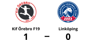 Linköping föll med 0-1 mot Kif Örebro F19