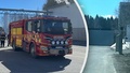 Fire at biogas plant - five fire trucks at scene