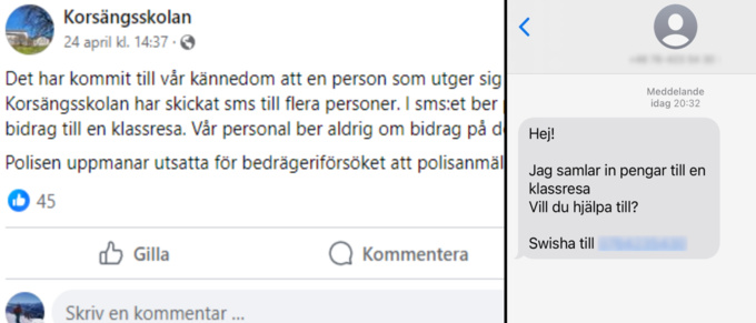 Bedragare bombar Enköping med bluff-sms