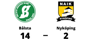 Bortaförlust för Nyköping - 2-14 mot Bålsta