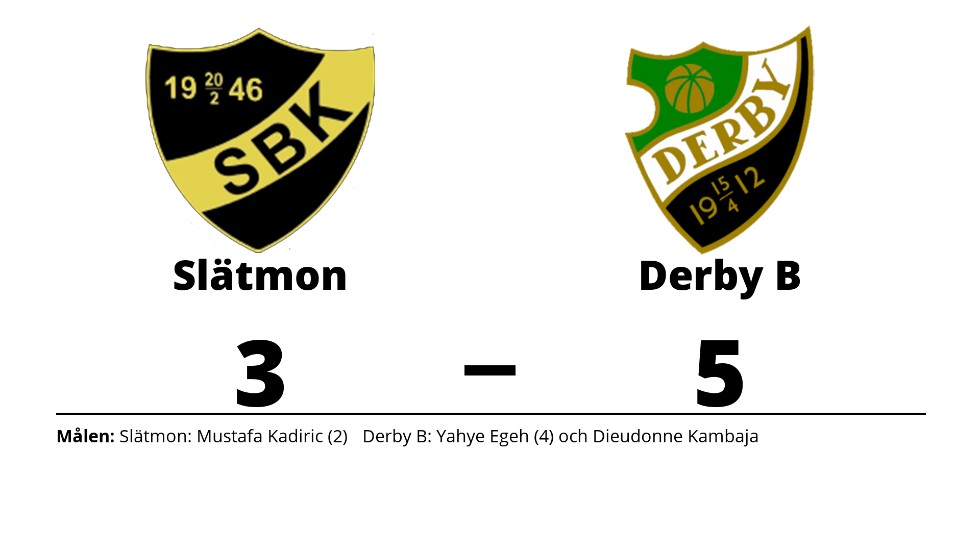 Slätmons BK förlorade mot BK Derby B
