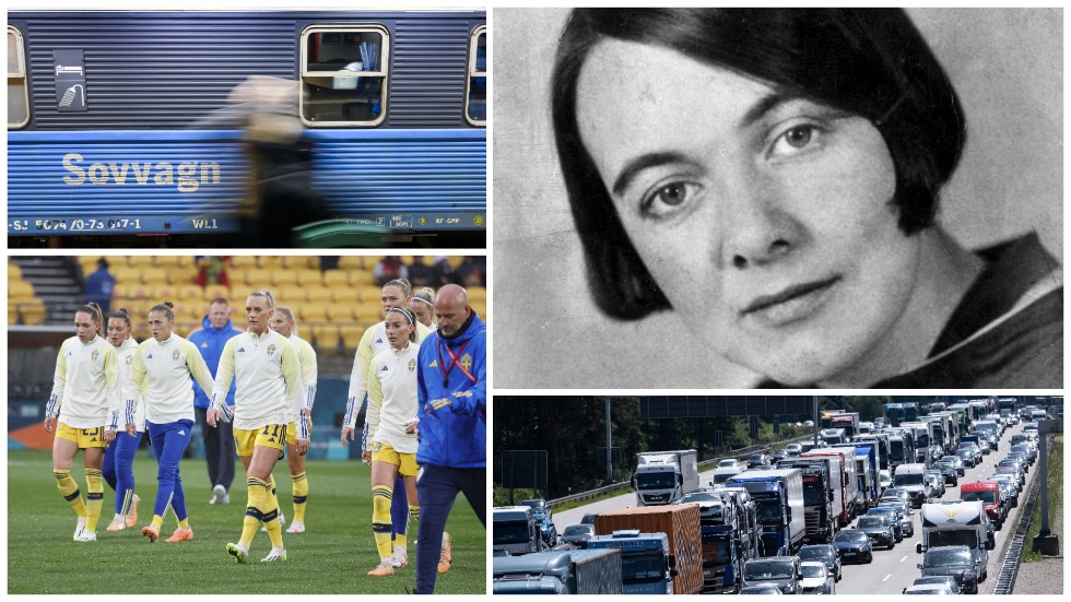 Maria Björk Hummelgren tar bilen på semestern genom Europa och funderar både över europeiska järnvägssatsningar och VM i fotboll. Gemensamt har de Karin Boyes rader "den mätta dagen, den är aldrig störst...."