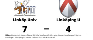 Tre poäng för Linköp Univ hemma mot Linköping U