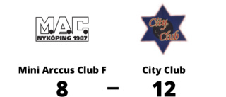 Fortsatt tungt för Mini Arccus Club F - förlust mot City Club