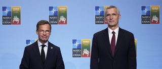 Kristersson tar emot Natochefen i Stockholm