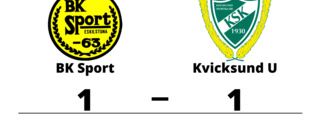 Oavgjort i toppmötet mellan BK Sport och Kvicksund U