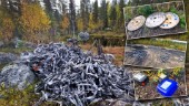 Kabeltrummor uppeldade i skogen: "Det måste ha brunnit rejält"
