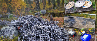 Kabeltrummor uppeldade i skogen: "Det måste ha brunnit rejält"