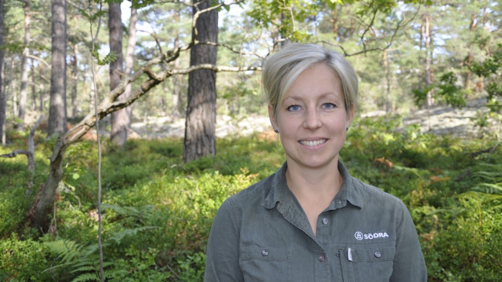 Sara Jonsson är inspektor och produktionsledare på Södra Skogsägarna i Vimmerby.