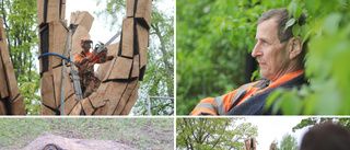 Skogsarbetaren blev motorsågskonstnär: "Tycker om att skapa"
