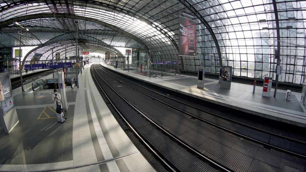 En stor del av tågstationerna i Tyskland är helt tomma på passagerare.