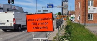 Väg mot Tornby fortsatt avstängd efter vattenläcka