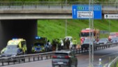 Trafikolycka på Söderleden – en person till sjukhus