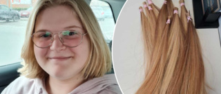 14-åriga Amanda donerade sitt hår