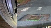 Fick skador på bil vid hålet i Kampbacken – bilägare kräver ersättning: "Hålet dök upp plötsligt för det fanns ingen varningskylt"
