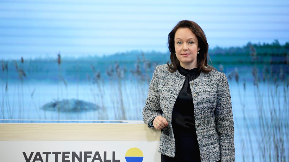 Vattenfalls vd Anna Borg presenterar företagets delårsrapport. Arkivbild.