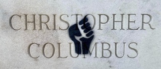 Columbus-staty slängd i sjön i Baltimore