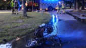 Stulen moped sattes i brand   