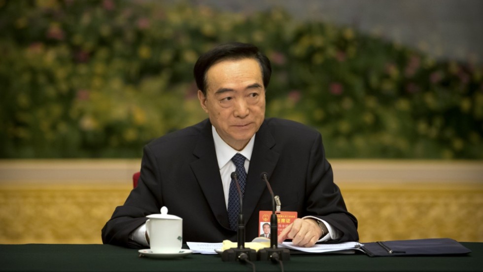 Chen Quanguo, partisekreterare i Xinjiang och ledamot i kinesiska kommunistpartiets politbyrå.