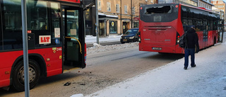 Bussar i krock i centrala Luleå