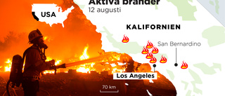 Storbrand rasar i närheten av Los Angeles