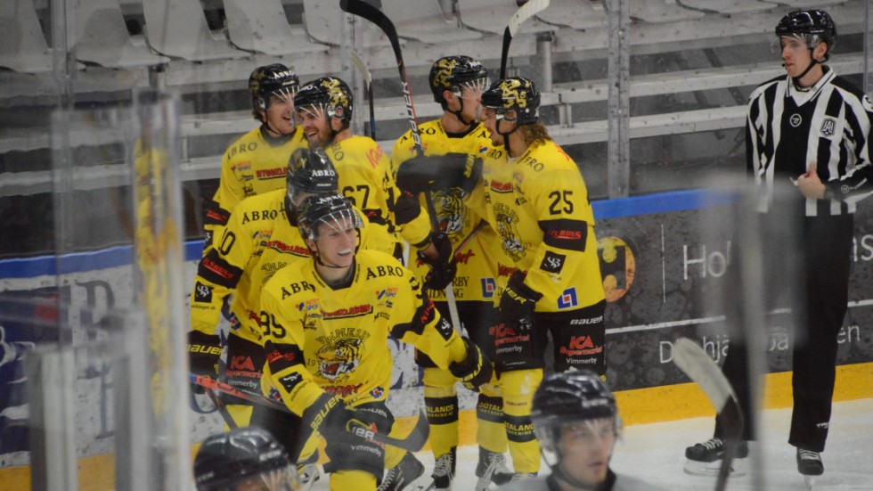 Glädje. Vimmerby Hockey kan summera en bra första halva av grundserien. Laget ligger fyra i tabellen – bakom Troja/Ljungby, Karlskrona och Nybro.