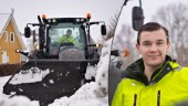 Oskar, 21, plogar snö: "Inte så kul när man får skäll"