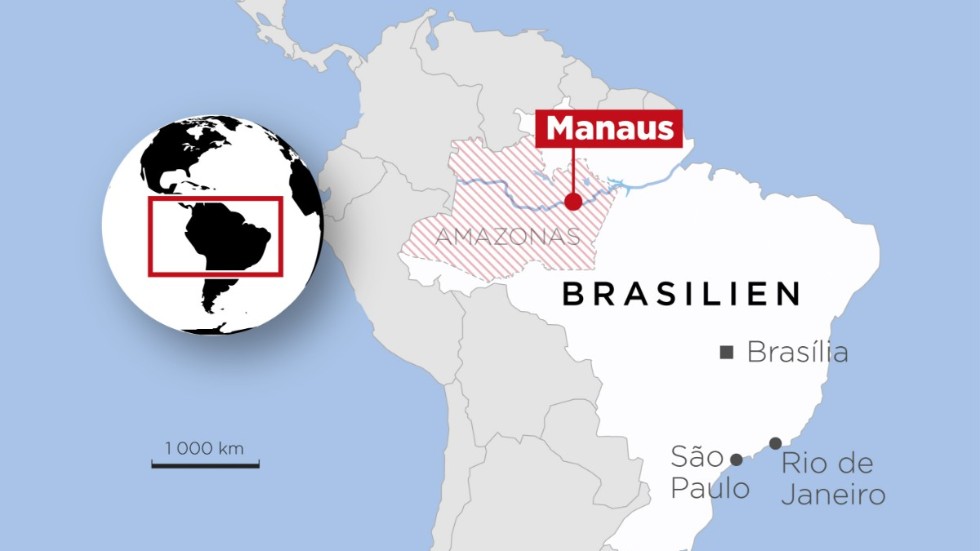Manaus är huvudstad i delstaten Amazonas i Brasilien.