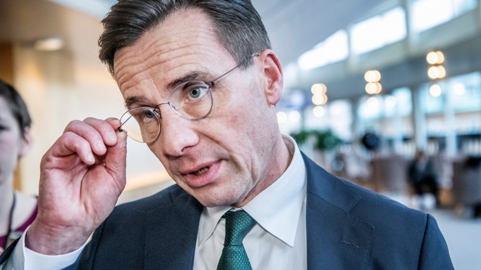Moderatledaren Ulf Kristersson är efter Stefan Löfven den partiledare i Sverige som fått flest omnämnanden i svenska medier under 2020. Arkivbild.