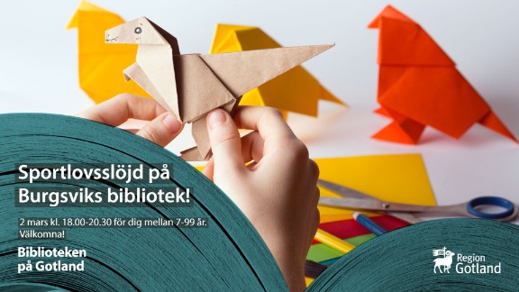 Sportlovsslöjd på Burgsviks bibliotek!