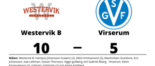 Tung förlust för Virserum borta mot Westervik B