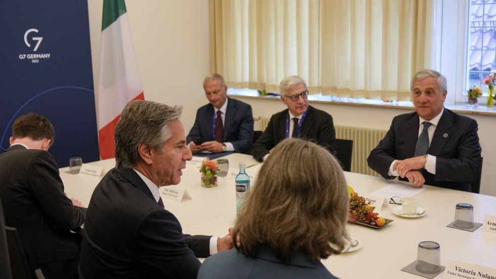 G7-ländernas utrikesministrar möts i Münster i Tyskland.